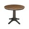 International Concepts Round 36 in Rd top ped table, 12 in leaf, 30.1 inh, dining Height, Hickory/Washed Coal, 36 W, 48 L K45-36RXT-27B - alternate 1